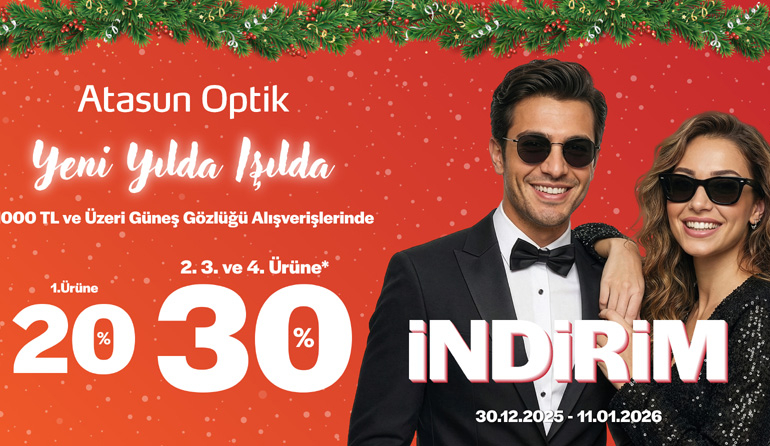 Atasun Optik’ten Yeni Yıla Özel Fırsat