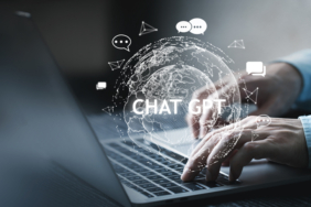 System Artificial intelligence chatbot , Businessman using Laptop or Smartphone With ChatGPT Chat Bot AI , Technology smart robot Ai Chat GPT application software , robot application Chat GPT