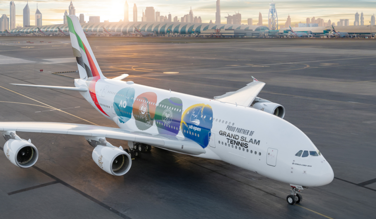 Emirates’ten Tenise Dev Destek: Özel A380 Tasarımıyla Uçuşa Geçti