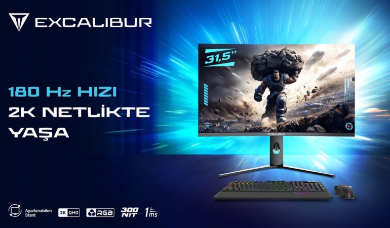 Casper Excalibur 2K 180Hz Monitör: Oyuncu ve Profesyonellere Uygun Yeni Seviye