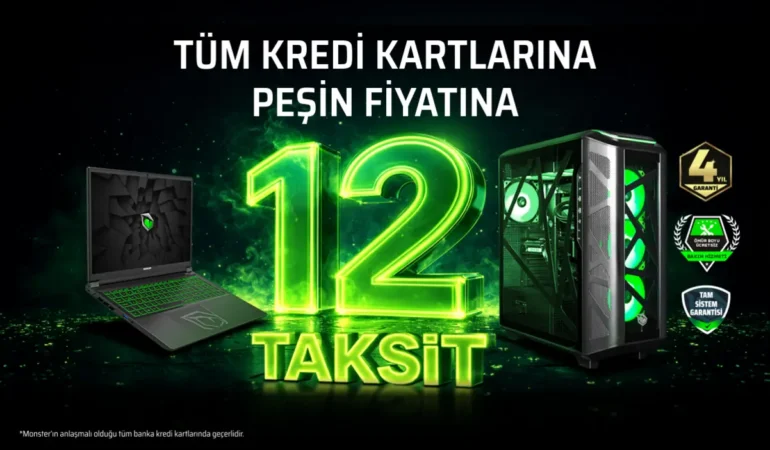 Monster Bilgisayar Şubat Kampanyası: Performans İçin Esnek Ödeme Seçeneği Başladı