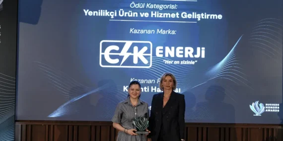 CK Enerji Business Honors Awards’ta Yenilikçi Ürün ve Hizmet Geliştirme Ödülünü Kazandı
