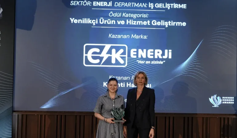 CK Enerji Business Honors Awards’ta Yenilikçi Ürün ve Hizmet Geliştirme Ödülünü Kazandı